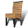 vidaXL Dining Chairs 6 pcs Abaca and Solid Mango Wood