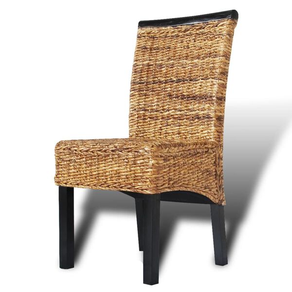 vidaXL Dining Chairs 6 pcs Abaca and Solid Mango Wood