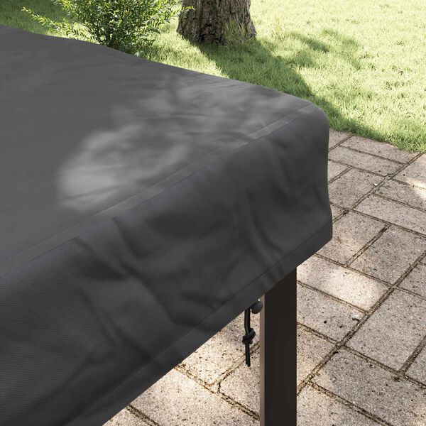vidaXL Table Cover Plain Black 62 x 62 x 15 cm Fabric