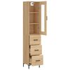 vidaXL Highboard Sonoma Oak 34.5x34x180 cm Engineered Wood