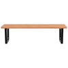 vidaXL Basin Shelf Wall Mounted Steel and Solid Wood Beech