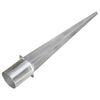 vidaXL Ground Spikes 2 pcs Silver 12x91 cm Galvanised Steel