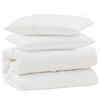 vidaXL Duvet Set with Pillow 3 pcs White Microfiber and Down Feather