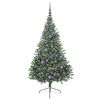 vidaXL Artificial Pre-lit Christmas Tree Green 180 cm PVC