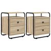 vidaXL Bedside Cabinet 2 pcs Sonoma Oak 40 x 36.5 x 50 cm