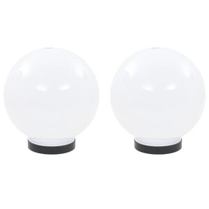 vidaXL LED Bowl Lamps 2 pcs Spherical 20 cm PMMA