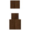 vidaXL Wall Shelves with Bars 2 pcs Brown Oak 80x16x14 cm