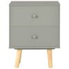 vidaXL Bedside Cabinets 2 pcs Grey 40x30x50 cm Solid Pinewood