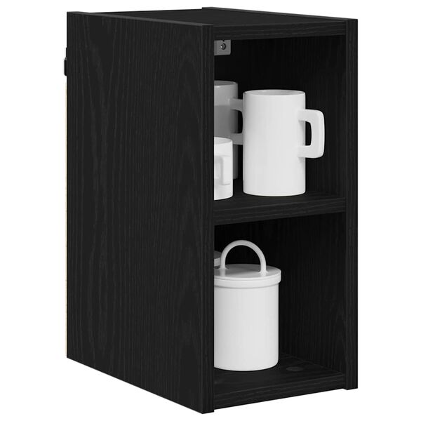 vidaXL Hanging Cabinet Black Oak 20 x 29.5 x 40 cm Engineered Wood
