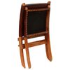 vidaXL Folding Relaxing Chair Brown Real Leather