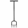 vidaXL Lawn Aerator Tool Black 95 x 27 cm Plastic