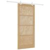 vidaXL Sliding Door Brown 93 x 211 cm Solid Pine Wood