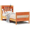vidaXL Bookcase Bed without Mattress Wax Brown 100x200cm Solid Wood Pine