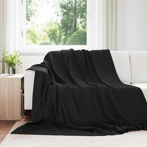 vidaXL Throw Blankets 6 pcs Black 240 x 220 cm Fleece