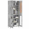 vidaXL Highboard Concrete Grey 69.5x34x180 cm Engineered Wood