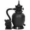 vidaXL Pool Sand Filter with 6-Way Valve Black