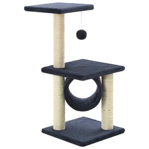 vidaXL Cat Tree with Sisal Scratching Posts 65 cm Dark Blue