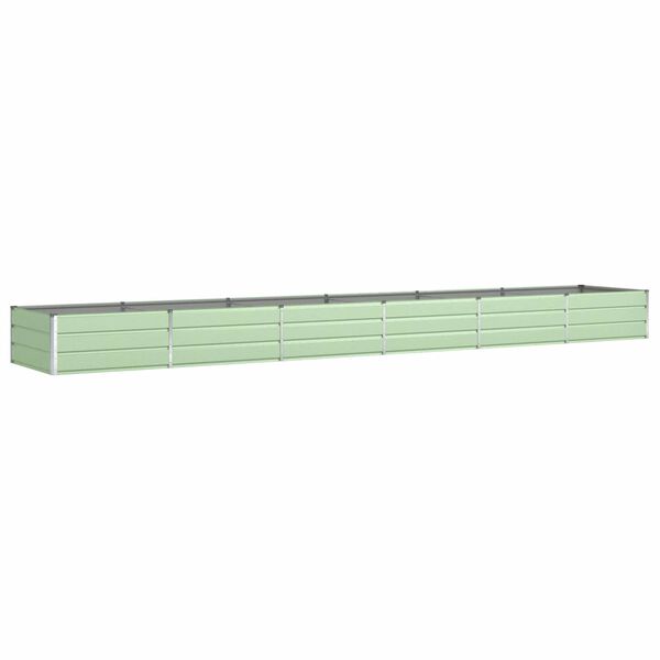 vidaXL Planter Pastel Green 580 x 100 x 45 cm Galvanised Steel