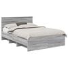 vidaXL Bed Frame Grey Sonoma 140 x 200 cm Engineered Wood