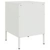 vidaXL Bedside Cabinet White 36x39x50.5 cm Steel