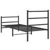 vidaXL Metal Bed Frame without Mattress with Footboard&nbsp;Black 75x190cm