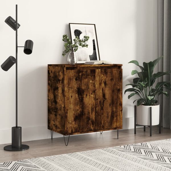 vidaXL Sideboard Smoked Oak 60x35x70 cm Engineered Wood