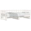 vidaXL Pull-out Day Bed without Mattress White 2x(90x190) cm Solid Wood