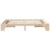 vidaXL Bed Frame Natural 150 x 200 cm Solid Pine Wood