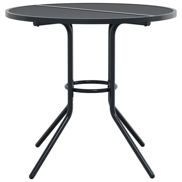 vidaXL Patio Table Round Anthracite Ø80x72.5 cm Powder-coated Steel