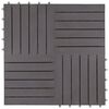 vidaXL Decking Tiles 30 pcs Grey Wash 30x30 cm Solid Acacia Wood