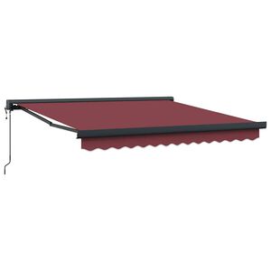 vidaXL Automatic Retractable Awning Burgundy 300x250 cm