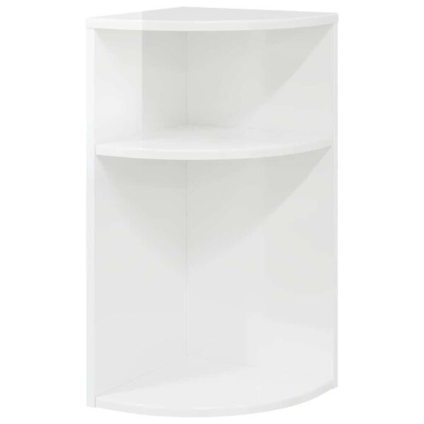 vidaXL End Table High Gloss White 29.6 x 29.6 x 60 cm Engineered Wood