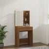 vidaXL Dressing Table with LED Brown Oak 60x40x140 cm