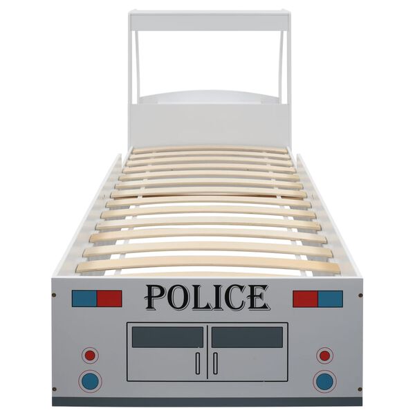 vidaXL Children's Police Car Bed with Desk 90x200 cm