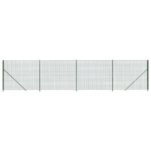 vidaXL Wire Mesh Fence with Flange Green 1,4x10 m