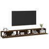 vidaXL 3 Piece TV Cabinet Set Brown Oak Engineered Wood