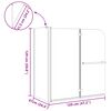 vidaXL Bi-Folding Shower Enclosure Dark Transparent 120 x 67 x 129 cm