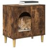 vidaXL Cat House Smoked Oak 51 x 30 x 52 cm Engineered Wood