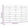 vidaXL Wall Headboard 96x3x63 cm Solid Wood Pine