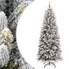 vidaXL Artificial Christmas Tree with 300 LEDs with Stand White 240 cm