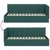 vidaXL Corner Bed Frame with Headboard Dark Green 90 x 200 cm Velvet