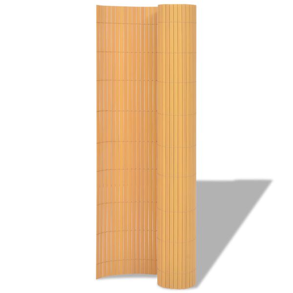 vidaXL Double-Sided Garden Fence PVC 90x300 cm Yellow