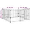 vidaXL Outdoor Dog Kennel Steel 3.75 m&sup2;