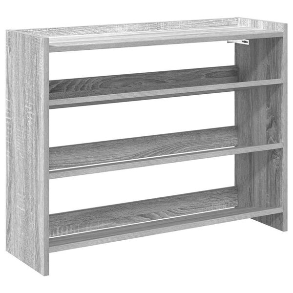 vidaXL Shoe Rack Grey Sonoma 80x25x62 cm Engineered Wood