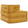vidaXL Modular Sofa 4 pcs Yellow Fabric