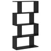 vidaXL Book Cabinet Black Oak 70 x 24 x 129 cm Engineered Wood