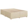 vidaXL Box Spring Bed with Mattress Cream 140x200 cm Fabric