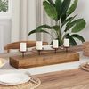 vidaXL Candle Holder Natural 50 x 15 x 10 cm Solid Teak wood