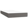 vidaXL Pocket Spring Bed Mattress Medium Grey 80x200x20 cm Faux Leather