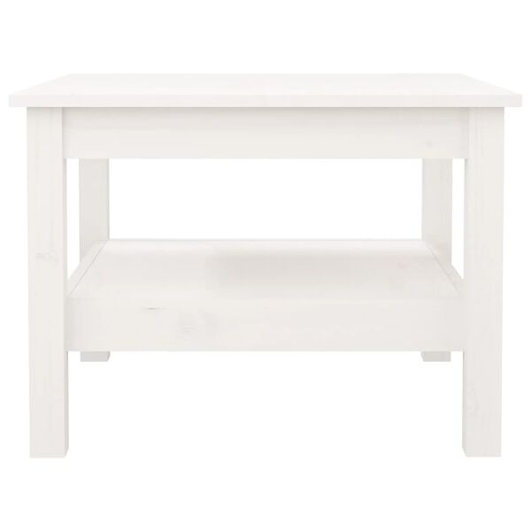 vidaXL Coffee Table White 55x55x40 cm Solid Wood Pine